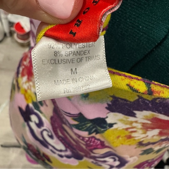 Josie Floral Dragon Lace Trim Slip Dress Size Medium - Picture 7 of 7